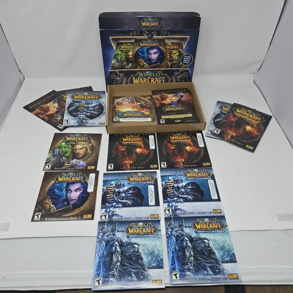World‎ of Warcraft Battle Chest COMPLETE w ALL Key Codes Rare 2007 PC Ships FAST